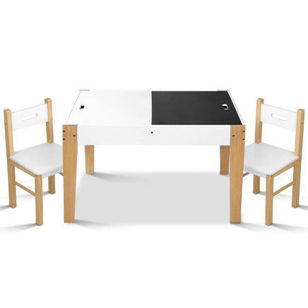 Keezi Kids Table and Chair Set Activity Chalkboard Toys Storage Desk Drawing Kids Supplies Kings Warehouse 