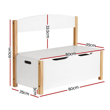 Keezi Kids Toy Box Chest Storage Blanket Children Room Organiser Seating Bench Kings Warehouse 