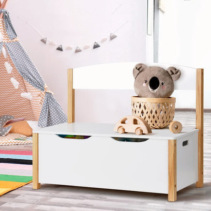 Keezi Kids Toy Box Chest Storage Blanket Children Room Organiser Seating Bench Kings Warehouse 