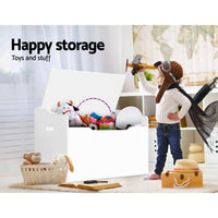 Keezi Kids Toy Chest Storage Bench Cabinet Organiser Blanket Children Clothes Baby & Kids > Kid's Furniture Kings Warehouse 