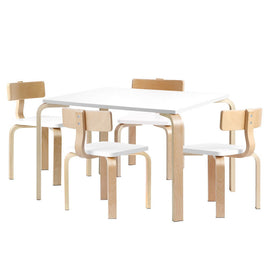 Keezi Nordic Kids Table Chair Set Desk 5PC Activity Dining Study Children Modern Kids Supplies Kings Warehouse 