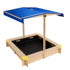 Keezi Wooden Outdoor Sand Box Set Sand Pit- Natural Wood Baby & Kids Kings Warehouse 