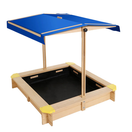 Keezi Wooden Outdoor Sand Box Set Sand Pit- Natural Wood Baby & Kids Kings Warehouse 