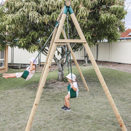 Kids Amber 3 Double Belt Swing Set Kings Warehouse 