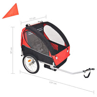Kids' Bicycle Trailer Red and Black 30 kg Kings Warehouse 