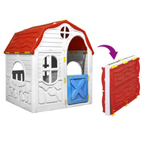 Kids Foldable Playhouse with Working Door and Windows Kings Warehouse 