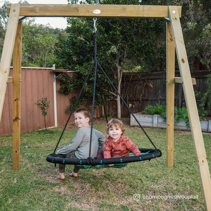 Kids Oakley Swing Set with 1.2m Spidey Web Swing Kings Warehouse 