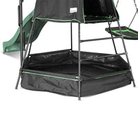 Kids Pallas Play Tower with Metal Swing Set in Green Slide Kings Warehouse 