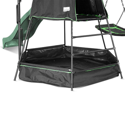 Kids Pallas Play Tower with Metal Swing Set in Green Slide Kings Warehouse 