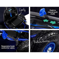 Kids Pedal Go Kart Car Ride On Toys Racing Bike Rubber Tyre Adjustable Seat KingsWarehouse 