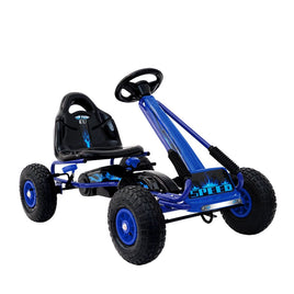 Kids Pedal Go Kart Car Ride On Toys Racing Bike Rubber Tyre Adjustable Seat KingsWarehouse 