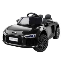 Kids Ride On Car Audi R8 Licensed Sports Electric Toy Cars Black Kings Warehouse 