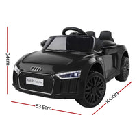 Kids Ride On Car Audi R8 Licensed Sports Electric Toy Cars Black Kings Warehouse 