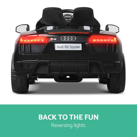 Kids Ride On Car Audi R8 Licensed Sports Electric Toy Cars Black Kings Warehouse 