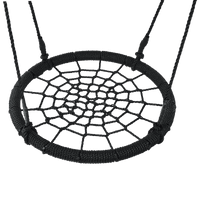 Kids Rope Swing Round Outdoor Birds Crows Nest Spider Web Swing Seat 65cm Kings Warehouse 
