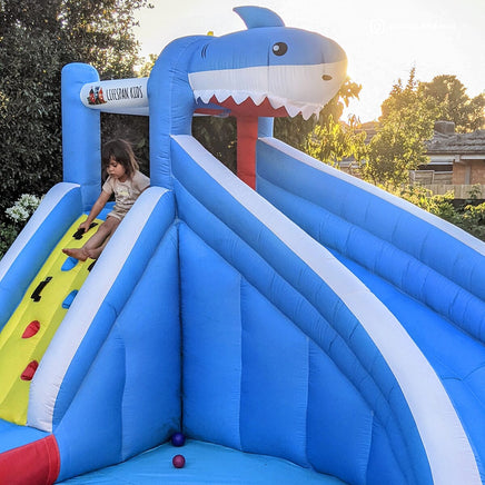 Kids Sharky Slide & Splash Inflatable Kings Warehouse 