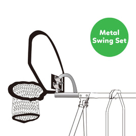 Kids Swish Trampoline Basketball Ring with Metal Swing Set Adaptor Kings Warehouse 