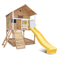 Kids Warrigal Cubby House - Yellow Slide Kings Warehouse 