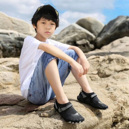 Kids Water Shoes Barefoot Quick Dry Aqua Sports Shoes Boys Girls - Black Size Bigkid US2=EU32 Kings Warehouse 