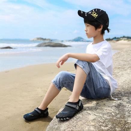 Kids Water Shoes Barefoot Quick Dry Aqua Sports Shoes Boys Girls - Black Size Bigkid US2=EU32 Kings Warehouse 