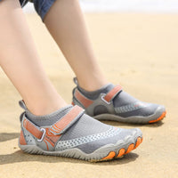 Kids Water Shoes Barefoot Quick Dry Aqua Sports Shoes Boys Girls - Grey Size Bigkid US4 = EU36 Kings Warehouse 