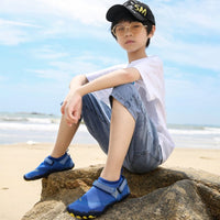 Kids Water Shoes Barefoot Quick Dry Aqua Sports Shoes Boys Girls - Klein Blue Size Bigkid US3 = EU34 Kings Warehouse 