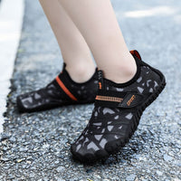 Kids Water Shoes Barefoot Quick Dry Aqua Sports Shoes Boys Girls (Pattern Printed) - Black Size Bigkid US3 = EU34 Kings Warehouse 
