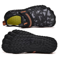 Kids Water Shoes Barefoot Quick Dry Aqua Sports Shoes Boys Girls (Pattern Printed) - Black Size Bigkid US5.5 = EU37 Kings Warehouse 