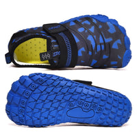 Kids Water Shoes Barefoot Quick Dry Aqua Sports Shoes Boys Girls (Pattern Printed) - Blue Size Bigkid US3 = EU34 Kings Warehouse 