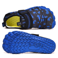 Kids Water Shoes Barefoot Quick Dry Aqua Sports Shoes Boys Girls (Pattern Printed) - Blue Size Bigkid US4 = EU36 Kings Warehouse 