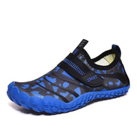 Kids Water Shoes Barefoot Quick Dry Aqua Sports Shoes Boys Girls (Pattern Printed) - Blue Size Bigkid US5.5 = EU37 Kings Warehouse 