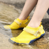 Kids Water Shoes Barefoot Quick Dry Aqua Sports Shoes Boys Girls - Yellow Size Bigkid US3 = EU34 Kings Warehouse 