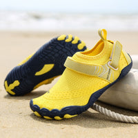 Kids Water Shoes Barefoot Quick Dry Aqua Sports Shoes Boys Girls - Yellow Size Bigkid US3 = EU34 Kings Warehouse 