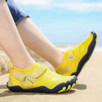 Kids Water Shoes Barefoot Quick Dry Aqua Sports Shoes Boys Girls - Yellow Size Bigkid US3 = EU34 Kings Warehouse 