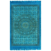 Kilim Rug Cotton 120x180 cm with Pattern Turquoise Kings Warehouse 