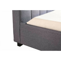 King Single Linen Fabric Deluxe Bed Frame Grey Kings Warehouse 