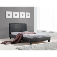 King Single PU Leather Bed Frame Black Kings Warehouse 