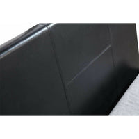 King Single PU Leather Bed Frame Black Kings Warehouse 