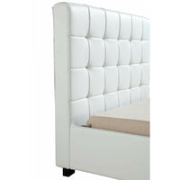 King Single PU Leather Deluxe Bed Frame White Kings Warehouse 