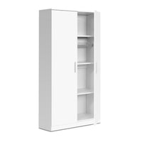 Kings 180cm Height Wardrobe Wooden Cupboard White Furniture > Bedroom Kings Warehouse 