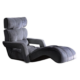 Kings Adjustable Lounger with Arms - Charcoal Furniture > Living Room Kings Warehouse 