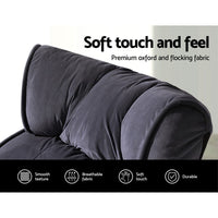 Kings Adjustable Lounger with Arms - Charcoal Furniture > Living Room Kings Warehouse 