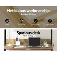 Kings Computer Desk Office Desks Study Table Workstation Bookshelf Storage Kings Warehouse 