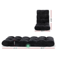 Kings Lounge Sofa Floor Recliner Futon Chaise Folding Couch Black Kings Warehouse 