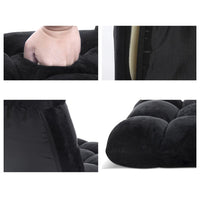 Kings Lounge Sofa Floor Recliner Futon Chaise Folding Couch Black Kings Warehouse 