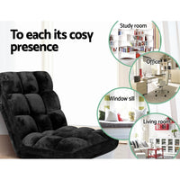 Kings Lounge Sofa Floor Recliner Futon Chaise Folding Couch Black Kings Warehouse 