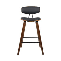 Kings Set of 2 PU Leather Circular Footrest Bar Stools - Black Furniture > Bar Stools & Chairs Kings Warehouse 