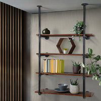 Kings Wall Display Shelves Industrial Bookshelf DIY Pipe Shelf Rustic Brackets Home & Garden > DIY Kings Warehouse 