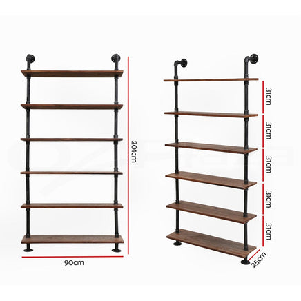 Kings Wall Shelves Display Bookshelf Rustic Vintage DIY Pipe Shelf Brackets Home & Garden > DIY Kings Warehouse 