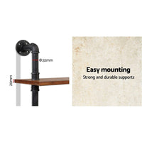 Kings Wall Shelves Display Bookshelf Rustic Vintage DIY Pipe Shelf Brackets Home & Garden > DIY Kings Warehouse 